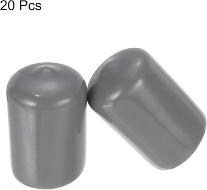 uxcell 20pcs Rubber End Caps 18mm ID Vinyl PVC Round Tube Bolt Cap Cover Screw - Image 2