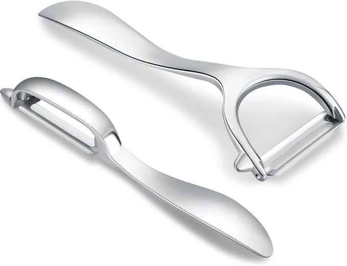 Set of 2 Stainless Steel Vegetable Peeler, Y-Shaped and I-Shaped Stainless by Honsen