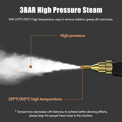 Decdeal Steam Cleaner - 2500W High Temperature Pressurized Handheld Steam - Image 4