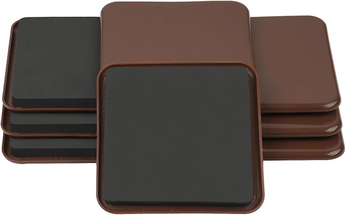 new space 8 Pack Furniture Sliders, 4.7 Inch Sliders for Furniture on Carpet for Sliding Heavy Furniture, Furniture Sliders for Carpeted Floors - Safeguard Carpeted Floors!