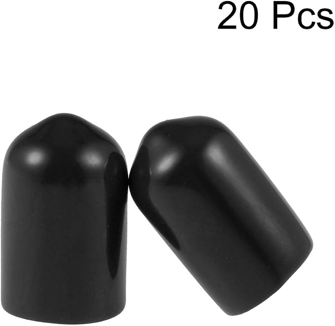 uxcell 20pcs Rubber End Caps 8.5mm ID Vinyl Round Tube Bolt Cap Cover Thread - Image 2