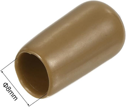 uxcell 20pcs Rubber End Caps 8mm ID Vinyl PVC Round Tube Bolt Cap Cover Screw - Image 3