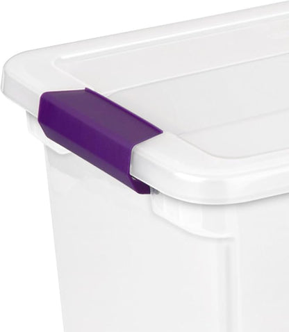 Sterilite 24-Pack 27 Quart ClearView Latch Box, Stackable Organizer Bins - Image 8