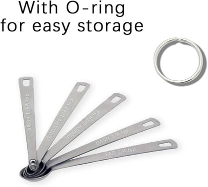 4Pack Mini Measuring Spoons Set, Heavy Duty Stainless Steel Teaspoon - Image 3