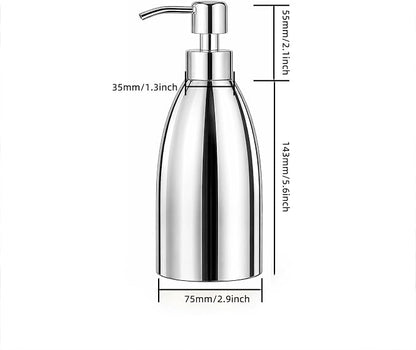 304 Stainless Steel Soap Dispenser 16oz Rust-Proof Liquid Soap Pump Bottle - Image 7
