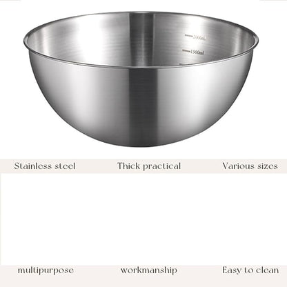 Stainless Steel Salad Bowls Set of 2 Mixing Bowl - Image 8