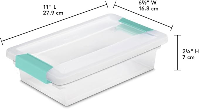 Sterilite 24-Pack Clip Box, Stackable Clear Plastic Bins - Image 3