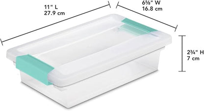 Sterilite 24-Pack Clip Box, Stackable Clear Plastic Bins - Image 3