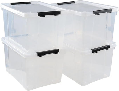 Pekky 34 Quart Clear Storage Bins by Pekky