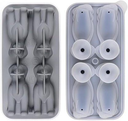 Cute 3D Labrador Dog Silicone Ice Cube Tray Mold Cartoon Animal Ice Box BPA-Free by UIVXXUD