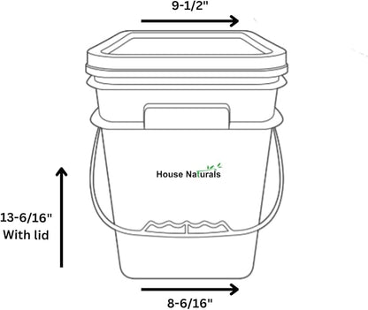 House Naturals 4 Gallon Square Food Grade Bucket Pail - Image 6