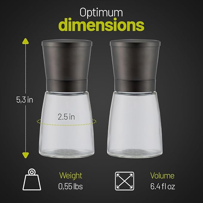 ZOLMER® Premium Stainless Steel Salt and Pepper Grinder Set manual | Adjustable - Image 6