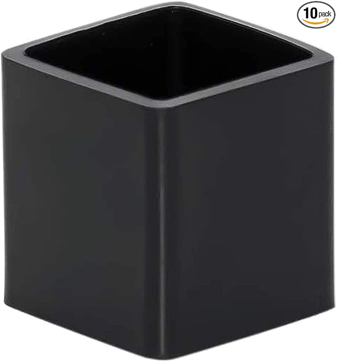 10 Pcs Black Square Anti-Slip Rubber Leg Tips Chair Leg Caps Furniture Floor Protectors Chair Table Bar Stool Leg Covers Furniture Leg Cube Feet 2.36 Inch x 2.36 Inch (60 x 60mm)