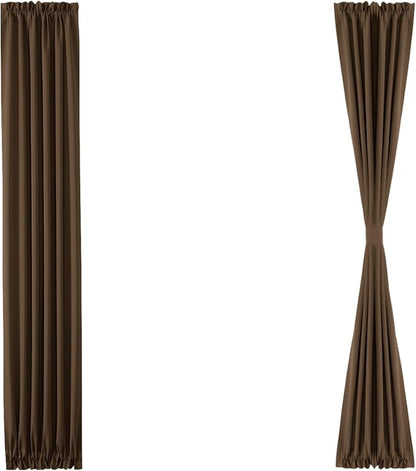 DWCN French Door Curtains – Rod Pocket Thermal Blackout Curtain - Image 7