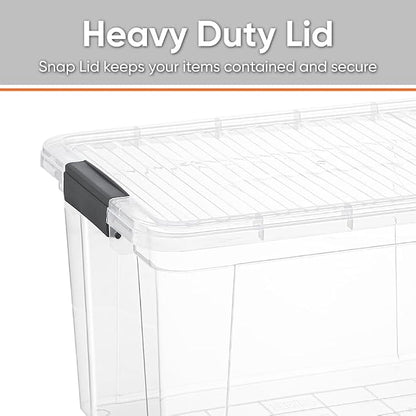 Superio Storage Bins with Lids, Stackable Totes, BPA Free, Odor Free, Organizer - Image 4