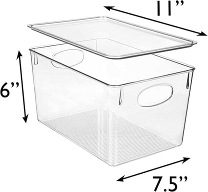 Clear Plastic Stackable Storage Bins - Image 4