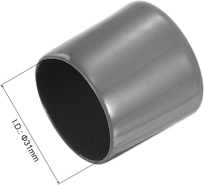 uxcell 20pcs Rubber End Caps 31mm ID Vinyl Cap Cover Screw Protectors Dark Grey - Image 3