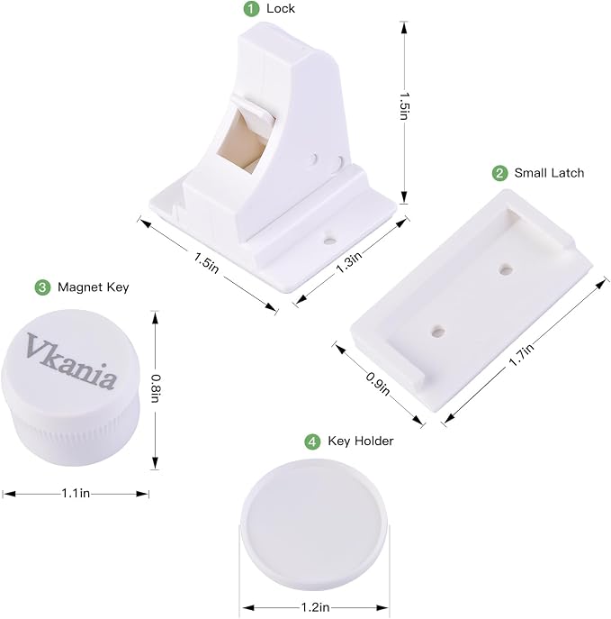 6 Pack Vkania Magnetic Cabinet Locks Baby Proofing - Image 5