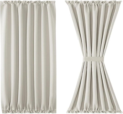 DWCN French Door Curtains Rod Pocket Thermal Blackout Curtain - Image 7