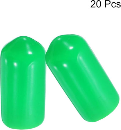 uxcell 20pcs Rubber End Caps 9mm ID Vinyl PVC Round Tube Bolt Cap Cover Screw - Image 2