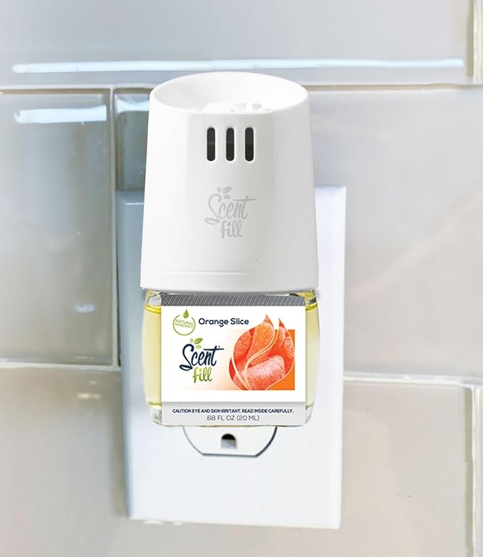 Scent Fill Orange Slice Plug in Air Freshener, 4 Scented Oil Refills - Image 2
