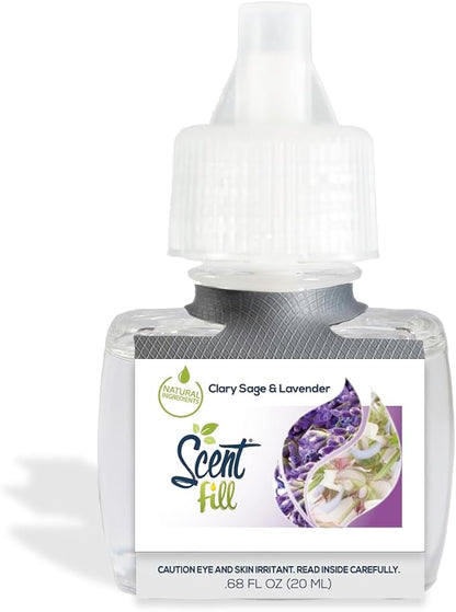 Scent Fill Clary Sage & Lavender Blend Plug in Air Freshener, 4 Scented Oil - Image 3