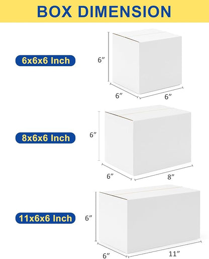 Assorted-Sizes-Shipping-Boxes-45-Pack: 6x6x6 & 8x6x6 & 11x6x6 - Image 3