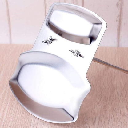 Lid and Spoon Rest Shelf, 304 Stainless Steel Pan Pot Cover Lid Rack Stand - Image 6