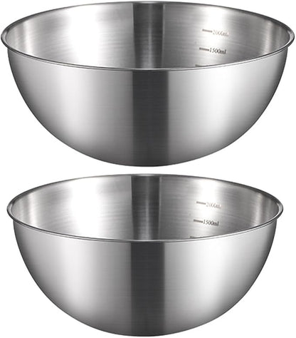 Stainless Steel Salad Bowls Set of 2 Mixing Bowl by AIYoo