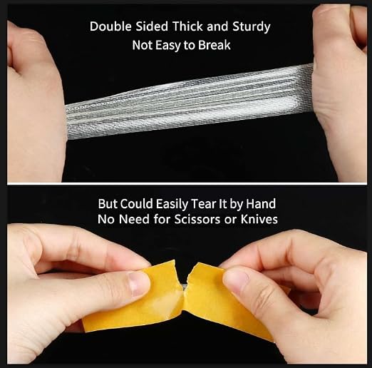 3Pack Double Sided Tape Heavy Duty, 3.2in x 33FT, Universal High Tack Strong - Image 3