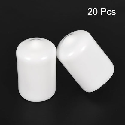 uxcell 20pcs Rubber End Caps 14mm ID Vinyl Round End Cap Cover Screw Thread - Image 2