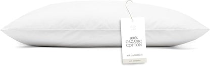 BOLL & BRANCH Down Alternative Pillow - Firm, Standard - Cooling Shell - Hypoallergenic Primaloft Luxury Down Alternative Fill - Superior Support