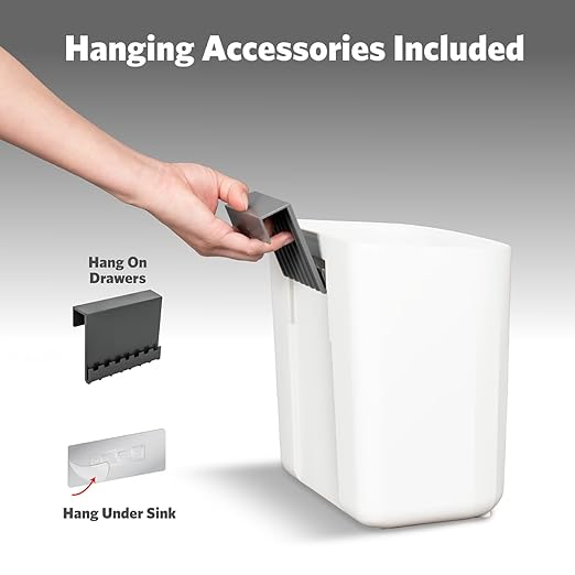 Glad Roomate Under Counter Waste Bin | Space Saving Small Trash Can - Image 4