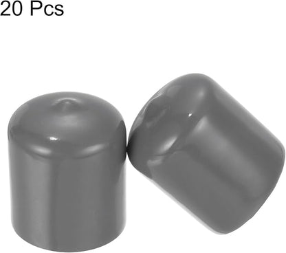 uxcell 20pcs Rubber End Caps 23mm ID Vinyl PVC Round Tube Bolt Cap Cover Screw - Image 2
