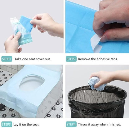 Disposable Waterproof Toilet Seat Covers – Individually Wrapped XL Portable - Image 7