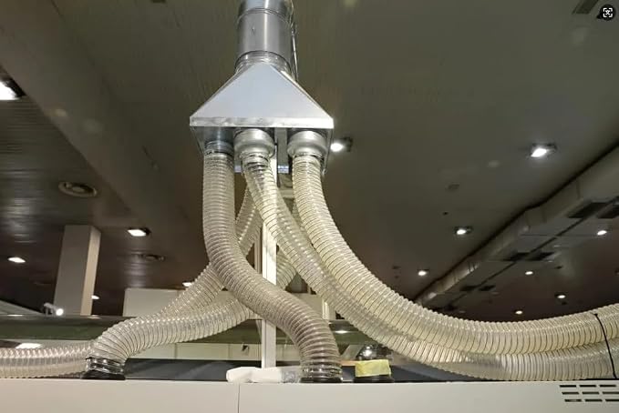 Dust Collection Hose 2-1/2 in × 20 ft Heavy Duty Clear Flexible PVC Reinforced - Image 6