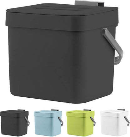 Kitchen Trash Can with Lid, LALASTAR Wall-Mounted Under Sink Small Garbage Can by LALASTAR