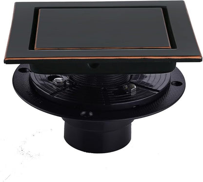 RANDOM Oil Rubbed Bronze Shower Drain Square 6 inch by RANDOM