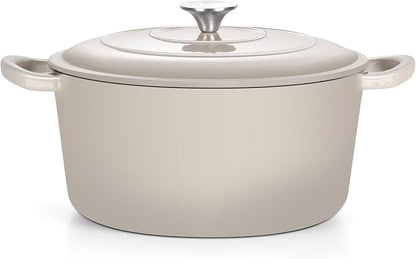TeamFar Enameled Cast Iron Dutch Oven, 7qt Dutch Oven Pot Nonstick Cookware by TeamFar