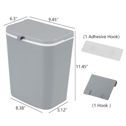 3.2 Gallon/12 L Wall Mounted Garbage Can, Hanging Cabinet Trash Can - Image 3