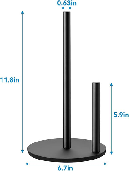 Paper Towel Holder Kitchen, Premium Stainless Steel Roll Dispenser, Countertop - Image 3