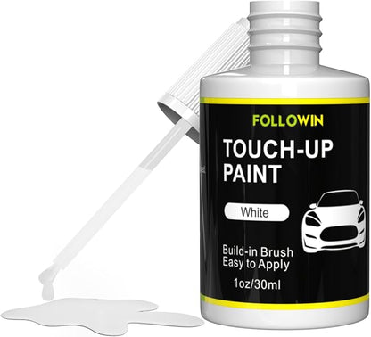 FOLLOWIN White Touch Up Paint for Cars, Car Paint Scratch Repair, Built-in by FOLLOWIN