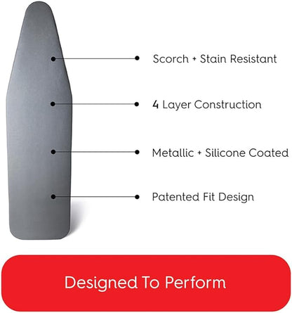 TIVIT Ironing Board Cover 20 x 60, Made in Italy. Pro Grip Pad Covers w/3 - Image 9