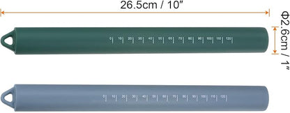 HARFINGTON 2pcs Silicone Rolling Pin 10" Stainless Silicone Surface Non-Stick - Image 2
