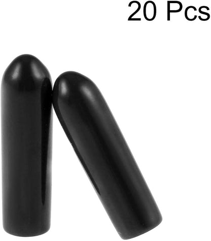 uxcell 20pcs Rubber End Caps 2.5mm ID Vinyl Round Tube Bolt Cap Cover Thread - Image 2