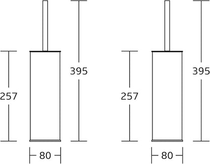 Toilet Brush and Holder Set Brushed Nickel Stainless Steel, 304 Heavy Duty - Image 7