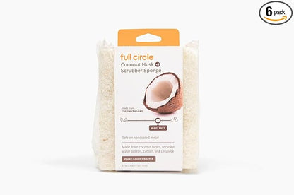 Full Circle Coconut Scrubber Sponges, Plant-Based Sponges Made by FULLCIRCLE