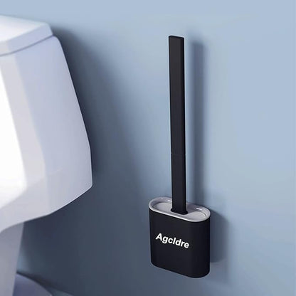 Toilet Brush with Holder Silicone Toilet Brush and Cleaning Brush - Image 2