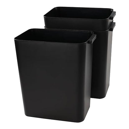 3-Pack Black 4.5 Gallon Plastic Trash Can Wastebasket, Garbage Container Bin - Image 6