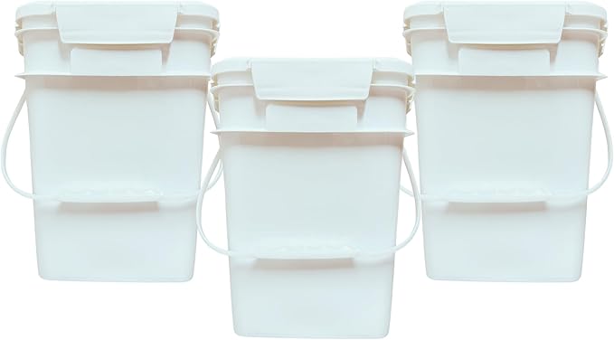House Naturals 4 Gallon Square Food Grade Bucket Pail by House+Naturals